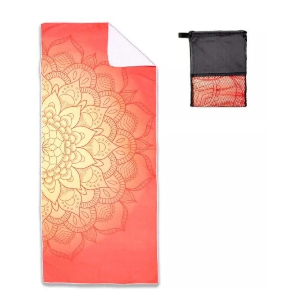 Mandala‎ Beach Towels, 30x70 in, Oversized Beach Towel w/ Travel Bag, Microfiber